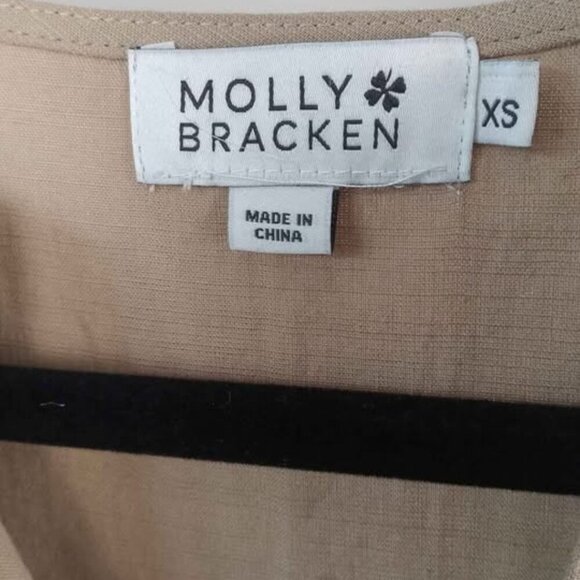 Molly Bracken V-Neck short sleeve Coton blend dress SIze XS - Picture 3 of 7